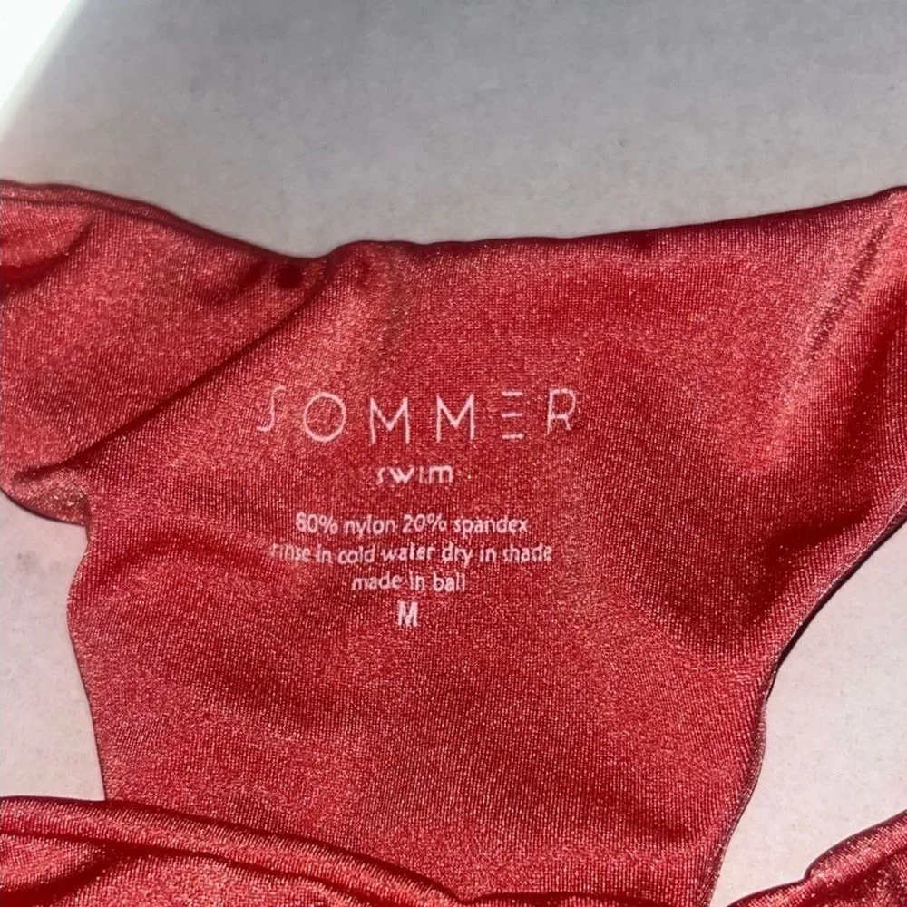 NWOT Sommer Swim Lucia Bikini Top & Iggy Bottom Set in Coral Size M/L - Picture 11 of 11